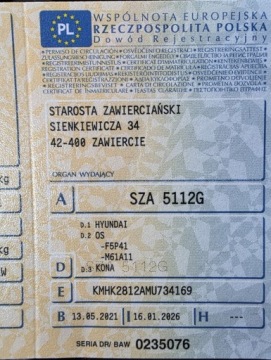 Hyundai Kona I Crossover Facelifting 1.0 T-GDI 120KM 2021 Hyundai Kona Hyundai Kona 1.0 T-GDI Premium Benzyna 120KM, zdjęcie 24