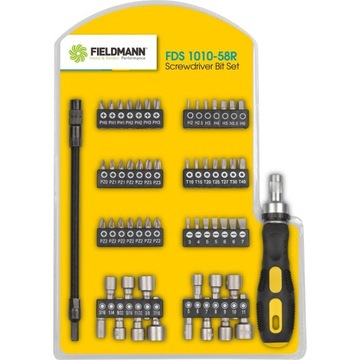 Zestaw Śrubokręt Z Bitami 42szt FIELDMANN FDS 1010-58R