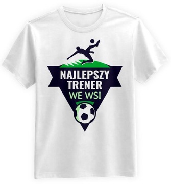 Koszulka Męska Najlepszy Trener We Wsi Biała 5XL