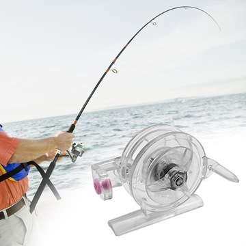 Катушка для зимней рыбалки Компактный инструмент для зимней рыбалки Легкая установка для заброса наживки Белый S