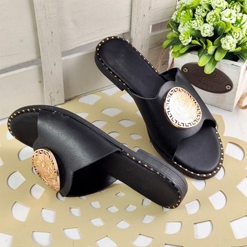 ЭЛЕГАНТНЫЕ ЖЕНСКИЕ ТАПОЧКИ СО СТРУЯМИ - размер 36