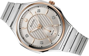 ZEGAREK DAMSKI BULOVA CURV 98P182 DIAMENTY 262kHz