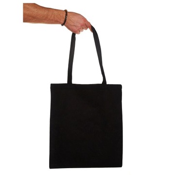 TORBA BAWEŁNIANA 38x42cm TORBY kolorowe CZARNA