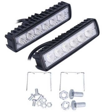 2 SZT ŚWIATŁO ROBOCZE LED 18 W IP67 WODOODPORNY