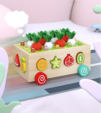 ФРУКТОВАЯ ПАЗЗЛ МОНТЕССОРИ ДЕРЕВЯННАЯ ИГРА ДЛЯ ДЕТЕЙ