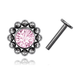 LABRET KOLCZYK DO UCHA HELIX RÓŻ TYTAN G23 1,2/8