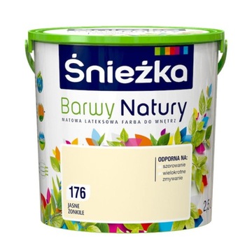 Farba do ścian Barwy Natury 2,5l 176 Jasne Żonkile