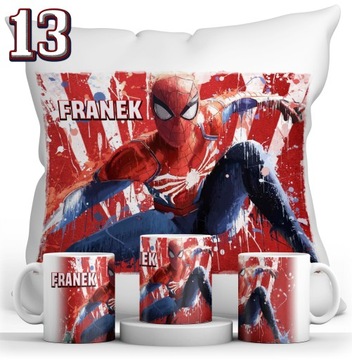 НАБОР «ЧЕЛОВЕК ПАУК» КРУЖКА + ПОДУШКА + ИМЯ
