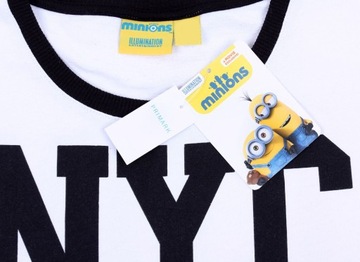 Czarno-biały t-shirt MINIONKI PRIMARK 42/44