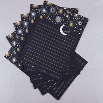 6-literowy papier w czarnym stylu Vintage Paper Le