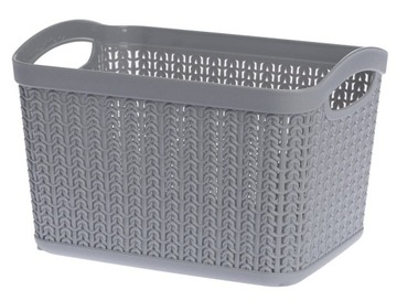 Koszyk prostokątny organizer 6,6l szary sweterkowy
