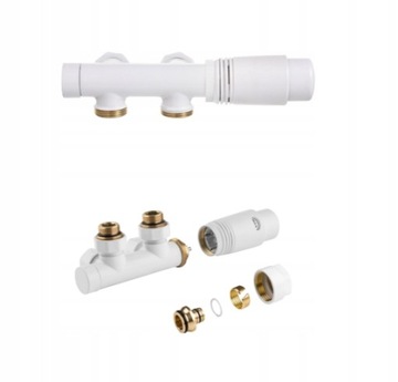 Zawór zespolony INVENA Z GŁOWICĄ DUOPLEX biały