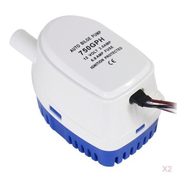 2 szt. Automatyczna pompa wody zęzowej 12V 750GPH