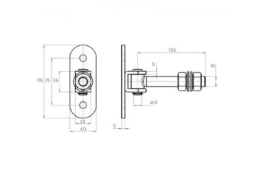 РЕГУЛИРУЕМАЯ ПЕТЛЯ M16, ПРИКРЕПЕННАЯ К ФИТИЛЮ