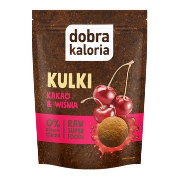 DOBRA KALORIA CIASTECZKA KULKI MOCY KAKAO WIŚNIA BEZ DODATKU CUKRU 58g