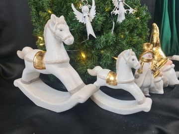 КЕРАМИЧЕСКАЯ БЛЕСТЯЩАЯ ЛОШАДЬ-КАЧАЛКА