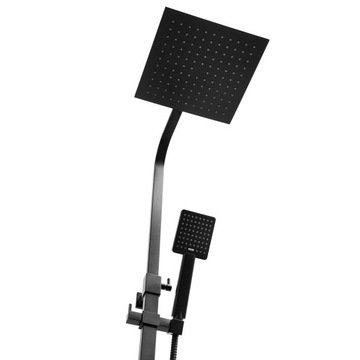 Душевой набор накладной монтаж, смеситель, тропическая душевая панель, MATT BLACK