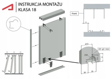 Комплект фурнитуры для раздвижных дверей SATIN CLASS 2,5M/3Doors