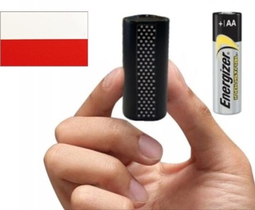 Dyktafon mini mały 32GB szpiegowski bateria AA + naklejka