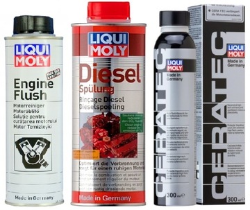 LIQUI MOLY ZESTAW PŁUKANKA +CERATEC+DIESEL SPULUNG