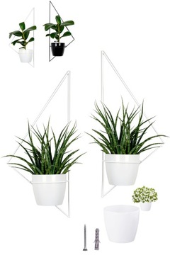 Подвеска для цветов настенная, металл лофт, 80 см, современная, большая