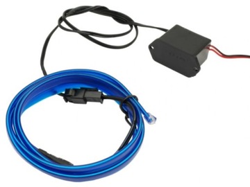 Światłowód EL WIRE Taśma Ambient LED 2m niebieski