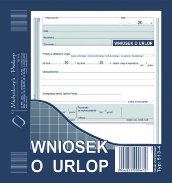 Wniosek o udzielenie urlopu 2/3 A5 M&P 513-4
