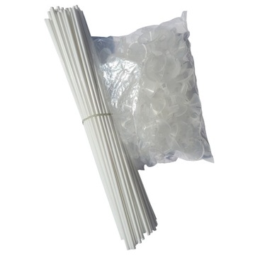 палочки STICKS с воздушными корзинками, 100 шт, прозрачные ПРОБКИ