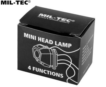 Налобный фонарь Mil-Tec 3 светодиода 80 люмен, красный и белый свет