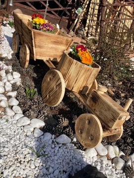 трактор с деревянной тележкой xl