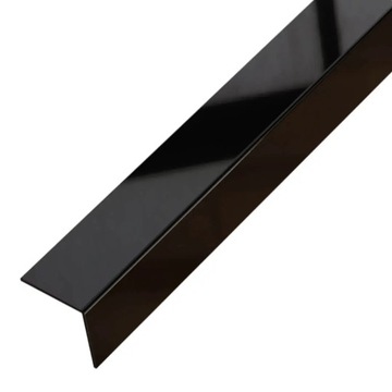 Kątownik ozdobny stalowy - listwa dekoracyjna czarny poler 10x10mm 270cm