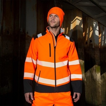 Kurtka robocza odblask Ripstop Softshell pomarańcz S