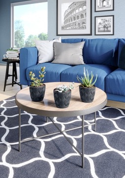 ЦВЕТОЧНЫЙ ГОРШОК FLOW PETIT 3D НА ПОДСТАВКЕ ТЕМНО-ЧЕРНЫЙ 15 СМ