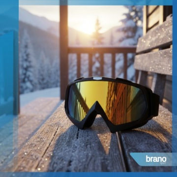 Лыжные очки, Очки, Для катания на лыжах, сноуборде, ЗИМА, Ветрозащитные, АНТИПАРОВАЯ