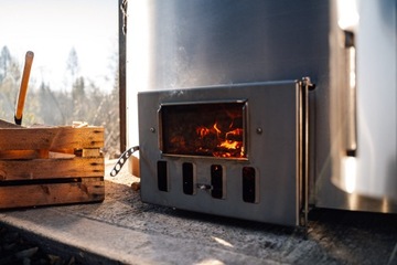 Садовая гидромассажная ванна CISA - гибрид дровяной печи и электрического обогревателя