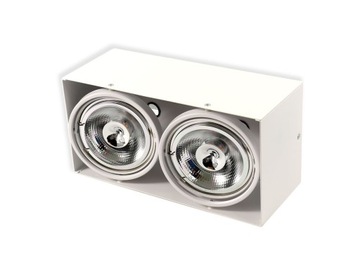 Oprawa sufitowa natynkowa AR111 GU10 + żarówka LED