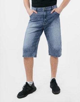 Krótkie Spodnie Jeans Spodenki Szorty Męskie Cienki Dżins Lato 19002 106 cm