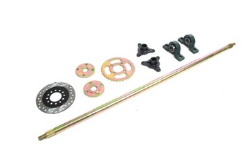 OŚKA oś TYŁ ATV BUGGY GOKART 1000mm Komplet zębatka piasta tarcza hamulcowa