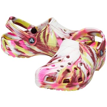 DAMSKIE KLAPKI CROCS MARBLED LEKKIE PIANKOWE