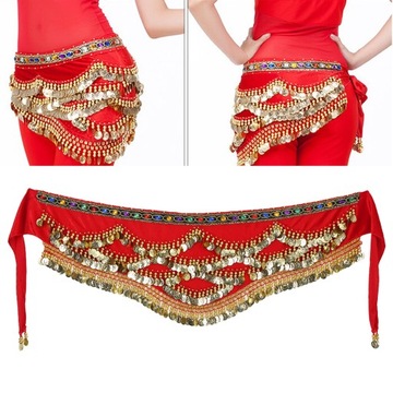 BELLY DANCE для танцев, универсальный размер, красный