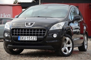 Peugeot 3008 I Crossover 1.6 156KM 2009 CZARNY ZAREJESTROWANY 1.6T SERWIS PANORAMA HEAD-UP ACC ALU GWARANCJA