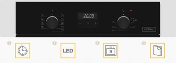 Комплект Kernau Slim 45см газовая варочная панель KGH 4346B + духовка KBO 0946SKB