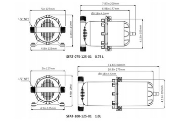Гидрофор водой для гидрофора воды 0,75 л Seaflo