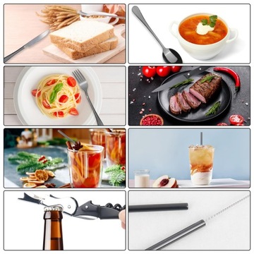 NIEZBĘDNIK TURYSTYCZNY SZTUĆCE KEMPINGOWE PODRÓŻNE NÓZ WIDELEC ŁYŻKA ZESTAW