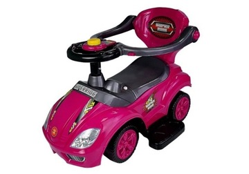 Mega Car 3in1 Pink Ride-On с толкателем