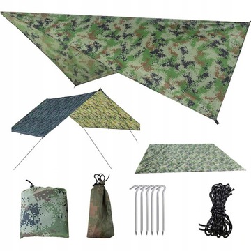 Брезент на крышу для кемпинга, водонепроницаемый брезент 3x3 м