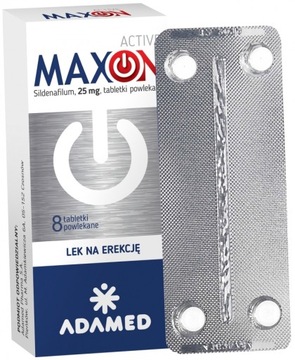 Maxon active lek na erekcję potencję 25 mg x 8 tabletek