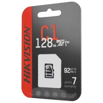 Карта памяти microSD 128 ГБ Для камер наблюдения, класс C1, 92 МБ/с