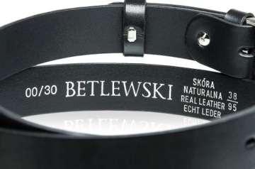 РЕМЕНЬ КОЖАНЫЙ МУЖСКОЙ ДЛЯ БРЮК BETLEWSKI XXL 125