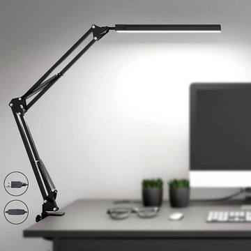 LAMPA BIURKOWA STOŁOWA LED SKYLEO 3 TRYBY BARW ALUMINIOWA ŚWIATŁO ROBOCZE